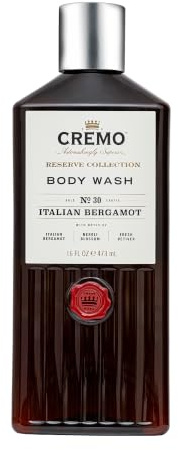 Cremo Italian Bergamot Docciaschiuma da uomo - Profumo agrumato - 473 ml | Docciaschiuma prodotto in Francia: deterge e idrata creando una ricca schiuma. Fragranza raffinata dalle note stratificate.