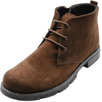 Kristian Shoes 2210 stivaletti da donna in pelle nabuk – realizzati a mano nell'UE – calda imbottitura, eleganti scarpe invernali da donna, stivali invernali di alta qualità per stile e comfort,