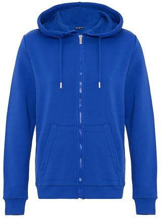 Redbridge Damen Premium Basic Kapuzenjacke Sweatjacke für Alltag und Freizeit Blau S