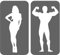WC, toilette humour caricature (2stickers 10x5cm) - Autocollant/Sticker