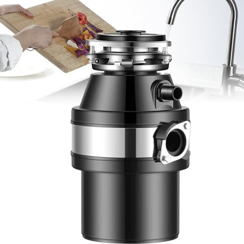 YSGDABMQ 370W Food Waste Disposer,Garbage Disposal, Kitchen Residue Garbage Processor Sewer Grinder For Sink Residue Crusher Rubbish Disposal Crusher Grinder black