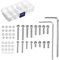 FackLOxc M2.5 Universal Turntable Headshell Cartridge Mounting Kit - 50 Pcs Stainless Steel Bolts & Screws Set with Allen Keys for Vinyl Record Players & Audio Equipment
