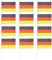 BESPORTBLE 50 Stück Deutsche Flagge Fußballspiel-Handflagge pieces fahne Dekorationen für Handzeichen-Flagge Handgehaltene Nationalflaggen German Flag