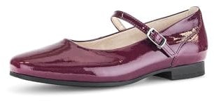 Gabor Damen Riemchenballerinas, Frauen Flats,Slip-ons,spangenballerinas,Mary-Jane,Ballerinen,Halbschuhe,Sommerschuhe,aubergine,38 EU / 5 UK