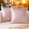 Ohok Weihnachten Gold Heißpräge Samt Kissenbezug, 2er Set Dekorativ Kissenhülle Deko Sofakissen Couchkissen Zierkissenbezüge für Sofa Wohnzimmer Schlafzimmer (Rosa Schneeflocke B, 60x60 cm)
