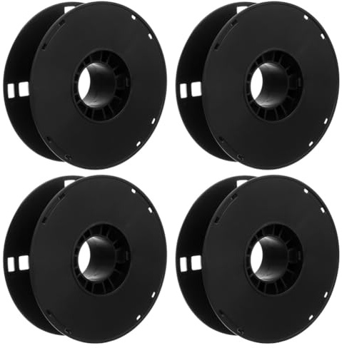 iplusmile 4Pcs Cord Storage Reel - 8 Inch Reusable Spool for Refill 1KG 3D Printers Filament, Empty Wire Winder for Extension Cords, Ropes, Hoses, Cable Organizer for Workshop & Garage, Black