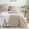 ATsense Bettwäsche 140x200 cm Baumwolle 2teilig, Bettwäsche-Sets Beige ÖkoTex-Zertifizierte mit Leinenartigem Griff, Atmungsaktiv, 1 Bettbezug und 1 Kissenbezug 70x90 cm