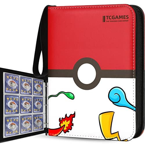 Karten Sammelalbum 720 Taschen, 9-Pocket Hefte für Karten mit 40 Seiten Rot