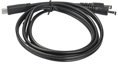 Btgghytr Câble d'alimentation USB C vers double CC 5,5 x 2,5 mm pour gadgets et ordinateurs portables 20 V Capacité 65 W 1,2 m