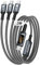 100W Cable USB C a Multi Cable de Carga Rapida con Pantalla LED [2M] Cargador Cable 3 en 1 Múltiples Micro USB C Tipo C Lightning Cable para MacBook Pro/Air,Google Pixel,Galaxy,iPhone 16 15,Huawei