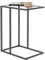 Easy Paws C - Mesa auxiliar de cristal, mesa auxiliar pequeña de vidrio, mesa de refrigerio de vidrio templado en forma de C, mesa de sofá y mesita de noche, mesa de bandeja de TV para espacios
