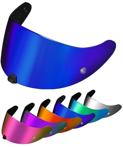 PSLER Visiera per Exo R420(NON compatibile con R520) - Visiera Colorata Accessori per Casco da Moto Ricambio(Blu Intenso)