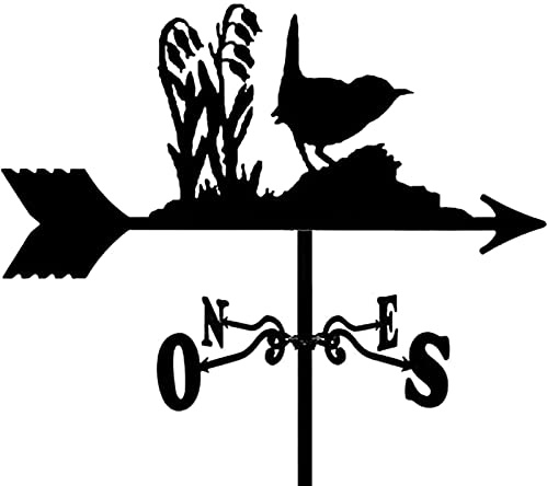 Wetterfahne, Tierwetterfahne, Metall, Vogel-Silhouette, Vintage-Fahne, für Außenbereich, Dach, Garten, Hof, Dekoration, Richtungsanzeiger