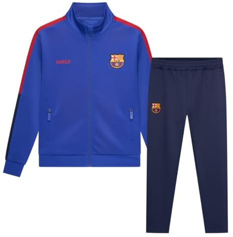 FC Barcelona Trainingsanzug Blau für Kinder - Größe 116/6 Jahre - Barca Trainingsanzug Kids - Offizielles Produkt