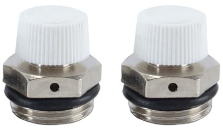 DUZEPA 2 PCS 1/2 Inch Automatic Bleed Valves,Air Release Valve,Radiator Accessories for Exhaust Openings and Radiators(1/2 Inch External Thread)