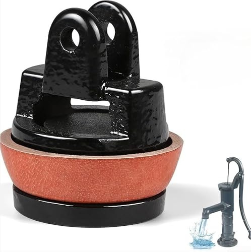 Ersatzkolben für Typ 75 Hand mit Lederdichtung, Gusseisenkonstruktion für Garten- und Springbrunnenpumpen, inklusive Dichtung, Modell A/B kompatibel(A)