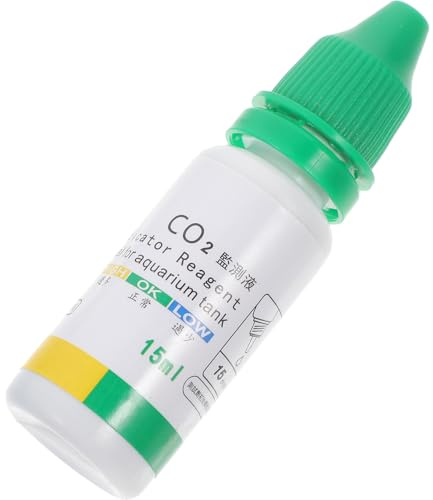 FIXOSHEE Solution de Test Co2 pour Aquarium 15 ML Testeur D’Aquarium Précis sans Dilution Kit de Test D’Eau pour Aquarium D’Eau Douce Indicateur Liquide de Contrôle du Dioxyde de