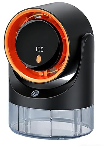 Mldnld Portable Mist Fan with 450ml Tank, 100-Speed Personal Cooler Fan with 3/6/9H Timer, USB Rechargeable Humidifier Fan for Home Office, Perfect Summer Gift for Friends & Family