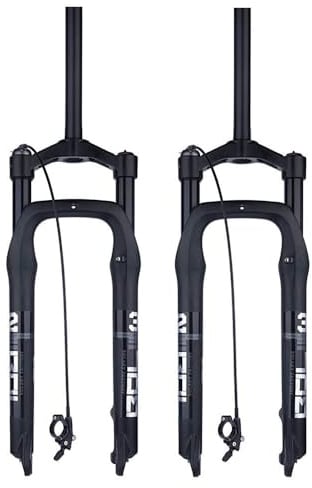 FKXSXAZ 20 26 Pollici × 4.0 Pneumatico Mountain Fat Bike Forcella Ammortizzata Tubo Dritto da 1-1/8 Elettrica Neve Spiaggia Aria Escursione 135 mm Freno a Disco Anteriore 9 * QR HL/RL