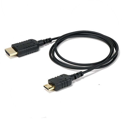 EVO Gimbals - Cavo HDMI ultra sottile e flessibile per cardanici e stabilizzatori della fotocamera | HDMI standard a Mini HDMI, lunghezza 91,4 cm