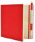 IQ LEGO Stationary Locking Notebook - Schreibwaren Notizbuch mit Gelstift - Notizbuch mit 352 quadratischen Papierseiten und Gelschreiber - Rot