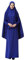 Yudesun Muslimische Kleider Islamische Kleidung - Damen Ganzkörperansicht Länge Hijab Robe Anzug Abaya Schal Gebet Kaftan Bademäntel Kleid,Blau,M