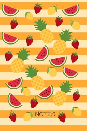 Notes: Journal Notizbuch mit Obst in modernem Design, ca. A5