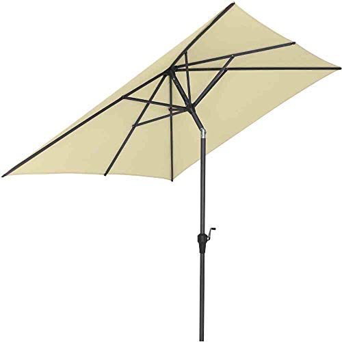 Siena Garden Avio Parapluie à mât Central, Anthracite, écru 250 x 200 cm