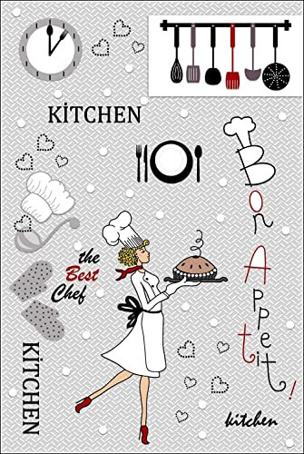Mani Textile Tapis de Cuisine Bon Appetit