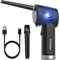 Compressed Air Duster, Cordless Portable Rechargeable Compressed air, 33000 RPM Electric Air Duster for Computer Keyboard Electronics Cleaning, 6000mAh Battery Electronic Blower (Black)