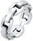 Kuzzoi Massiver Herrenring (8mm) im Ankerketten Design, Bandring für Männer aus 925 Sterling Silber poliert, Lifestyle-Ring im Ketten Look, Ringgröße 64