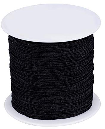 arricraft 137m de Fil Nylon tressé, 0.5mm Noir Cordon à Nouer Chinois Cordon à Tricoter à la Main pour la Fabrication de Bijoux en Perles, Bracelets tressés, Couture à la Machine