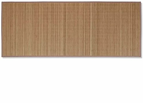 Tidyard Bambusteppich Teppich Matte Läufer Vorleger Bambusmatte Küchenteppich Rechteckig Brauner 80 x 300 cm
