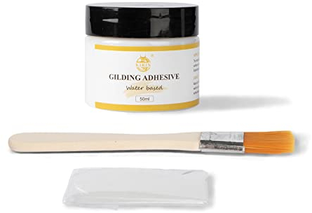 KIRIN blattgold kleber anlegemilch, 50ml Wasserbasis kleber für blattgold, Vergoldungskleber für Kunsthandwerk, Kunst, Holz