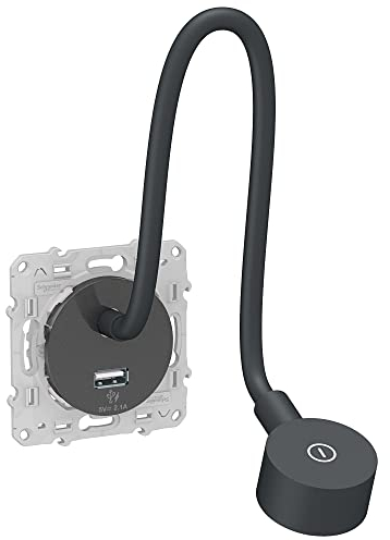 Schneider Electric - Odace - liseuse - avec prise USB-A - 2,1A - anthracite - S540002