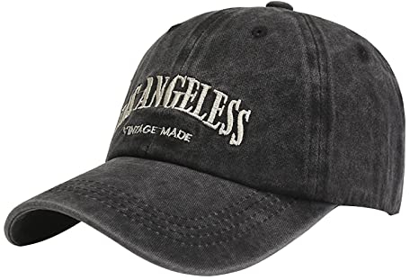 HZMM Los Angeles bestickte Baseballmütze Mode Sommer Kappe Vintage Basecap Unisex Klassische Sports Running Freizeit Baseballmütze Trucker Cap