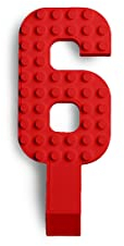 Made Happy Number Cake Topper | Birthday Cake Toppers & Happy Birthday Decorations | Cake Toppers For Boys & Birthday Cake Decorations | Happy Birthday Cupcake Toppers & Cake Decorations | Red 6
