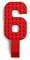 Made Happy Number Cake Topper | Birthday Cake Toppers & Happy Birthday Decorations | Cake Toppers For Boys & Birthday Cake Decorations | Happy Birthday Cupcake Toppers & Cake Decorations | Red 6
