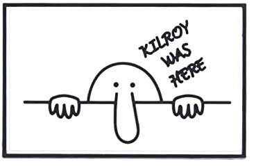 Emblem 3D Rubber Patch Kilroy was here
