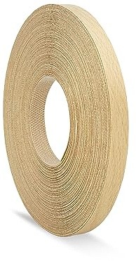 Birch Wood Veneer Edge Banding 1/2 inch x 100 ft - Plywood Edging - Pre-glued Real Wood Veneer - Flexible Easy Application Iron-on Edge Banding for Furniture Restoration