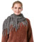 KOEMCY Damen Schal Strick Dreieck Schale Langer Halstuch Imitation Kaschmir Halstücher Herbst Winterschal Halstücher Fransen Schal Stola (Grau)