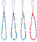 Rumyve 4PCS Mobile Phone Charms - Set of 4 Colorful Handcrafted Ceramic Bead Phone Straps (Multicolor, Blue, Purple, Red)