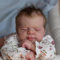 BNNPUU Reborn Babypuppe Reborn Babys Lebensechte Puppe Sieht aus wie EIN echtes Baby Geschlossene Augen Lächelndes Mädchen 20 Zoll handgefertigte waschbar Puppen weichen Vinyl Körper