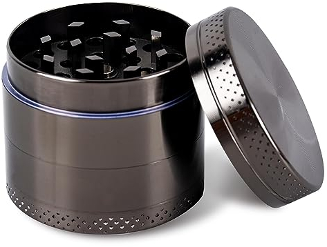 AYNKH Herb Grinder, 4 Layers Portable Zinc Alloy Grinders with Pollen Catcher Scraper, Magnetic Top and Sifter for Dry Herb and Spices