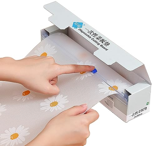Tagliere usa e getta in plastica con scorrimento integrato, grandi tappetini da taglio per cucina, campeggio all'aperto, barbecue, totalmente sicurezza alimentare - Daisy