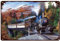 Retro-Blechschild, Motiv: Reisender Zug, Vintage-Wald-Eisenbahn-Poster, altmodische Dampflokomotive, Dekoration, antike Blechschilder für Zuhause, Hof, Bar, Café, Höhle, Wanddekoration, Stil 14 x 20