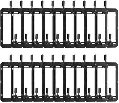 Low Voltage Mounting Bracket,20pcs Single 1 Gang Low Voltage Bracket Wall Plate Bracket for Dry Wall Outlet Cable Telephone Wires, Network Cable, Hdmi, Speaker Wire (1GANG)