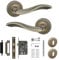 Decoranddecor Antique Brass Door Handles - Aluminium Door Handle Sets with Lock and Keys | Solace Range