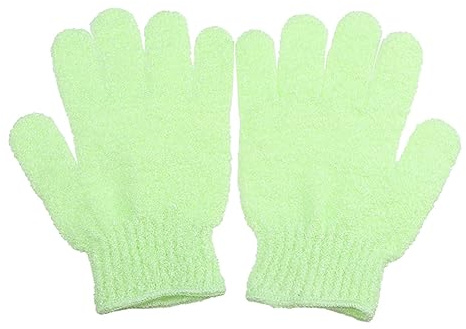 FRCOLOR Dusche Peeling Handschuhe Paar Körperpeeling Handschuhe für Bad und Dusche Grün Beidseitig Verwendbar mit Seife oder Duschgel Anwendbar