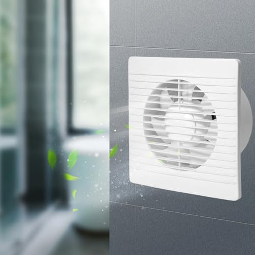 Ventilatore di scarico 100 mm: ventilatore da bagno a parete con valvola di non ritegno, ventilatore da parete, funzionamento silenzioso, ventilatore da parete, ventilatore da parete per ventilazione